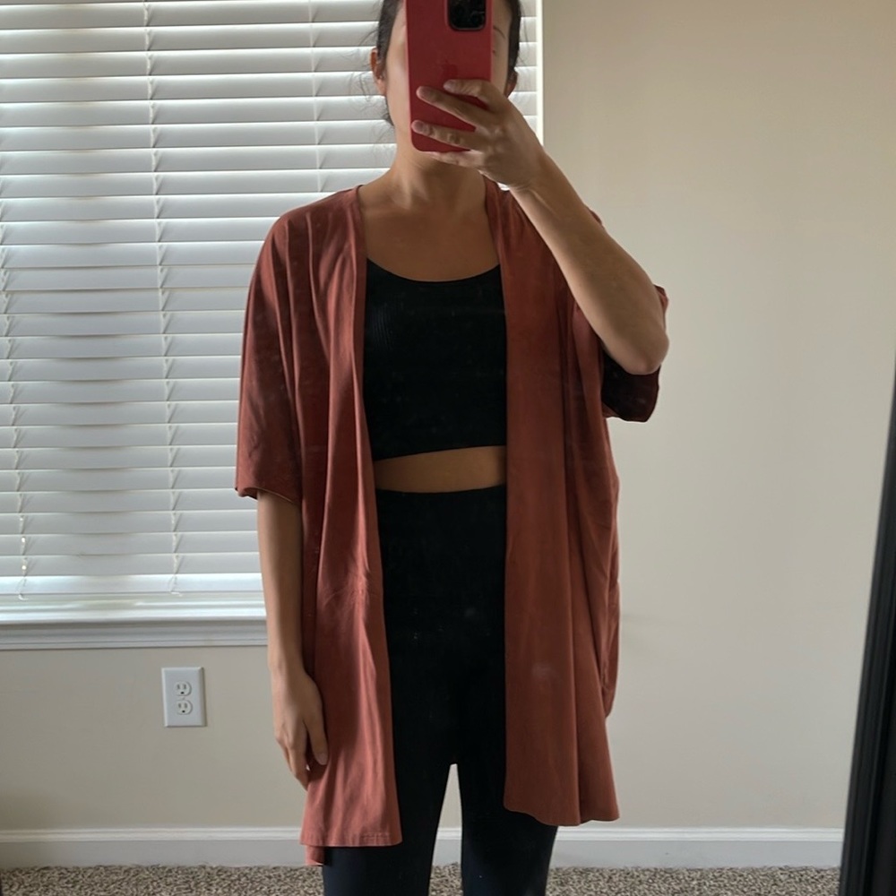 Burnt Orange Suede Coverup